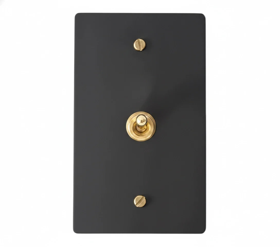 1-Gang Solid Brass Retro Toggle Light Switch