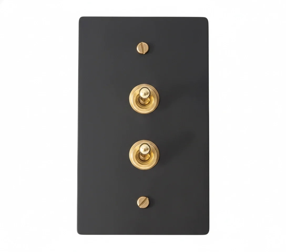 1-Gang Solid Brass Retro Toggle Light Switch