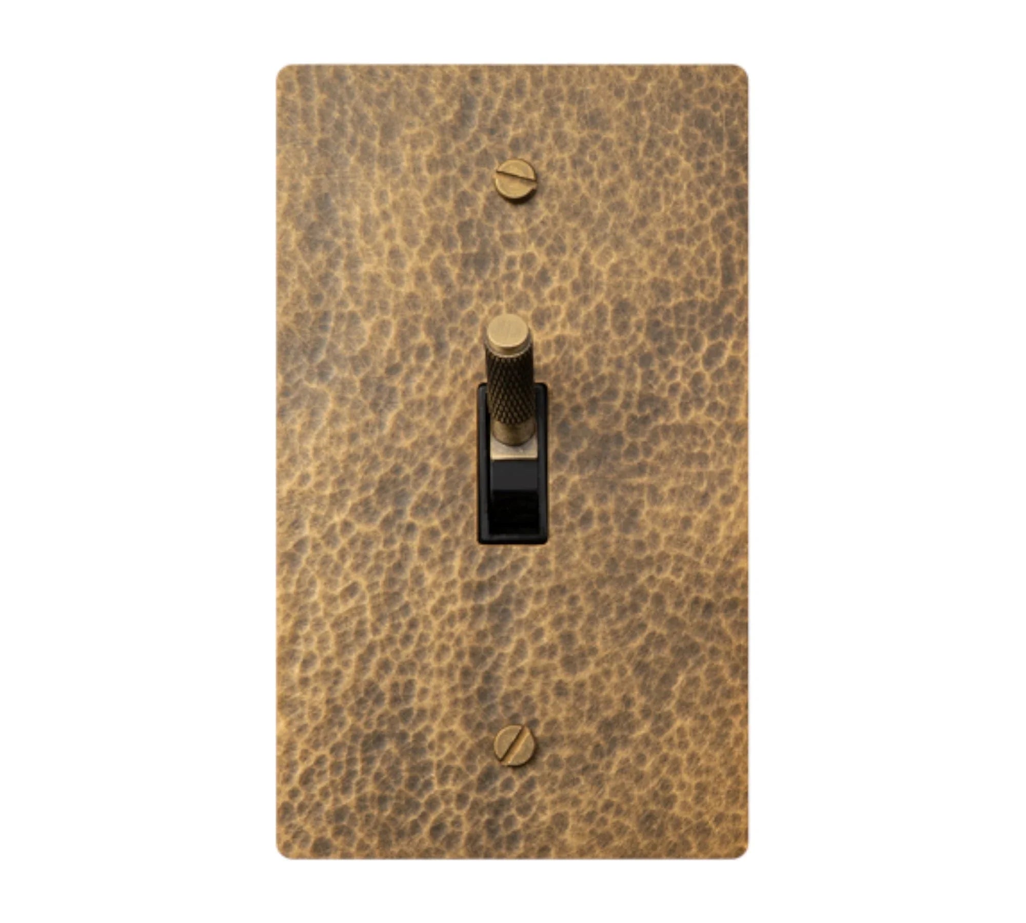 1-Gang Solid Brass Knurled Toggle Light Switch